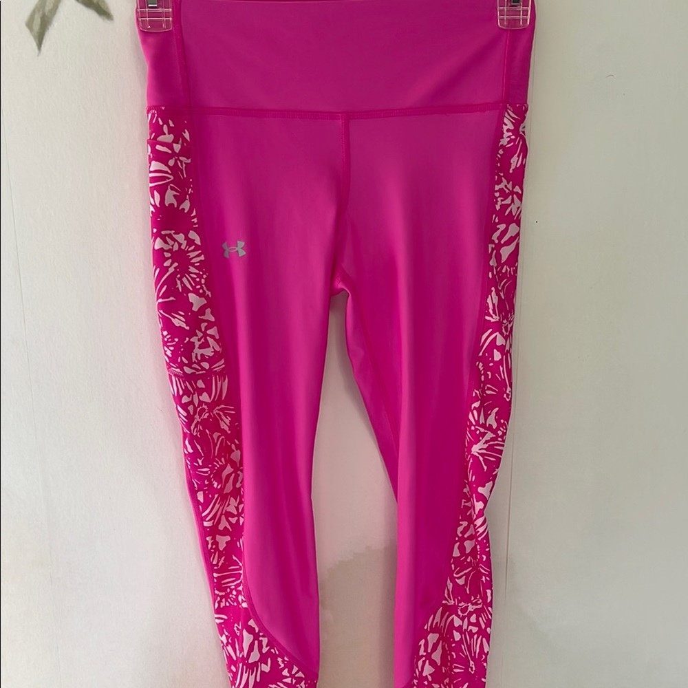 Under Armour Hot Pink Patterned Leggings - Picture 1 of 12